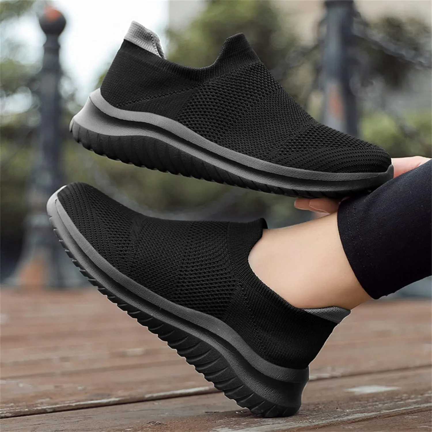 Women's Athletic Walking Shoes Slip On Casual Mesh Non Slip Work Shoes Women Arch Support Casual Dress Shoes White Sneakers Steel Toe Tennis Shoe Trainers Shoe