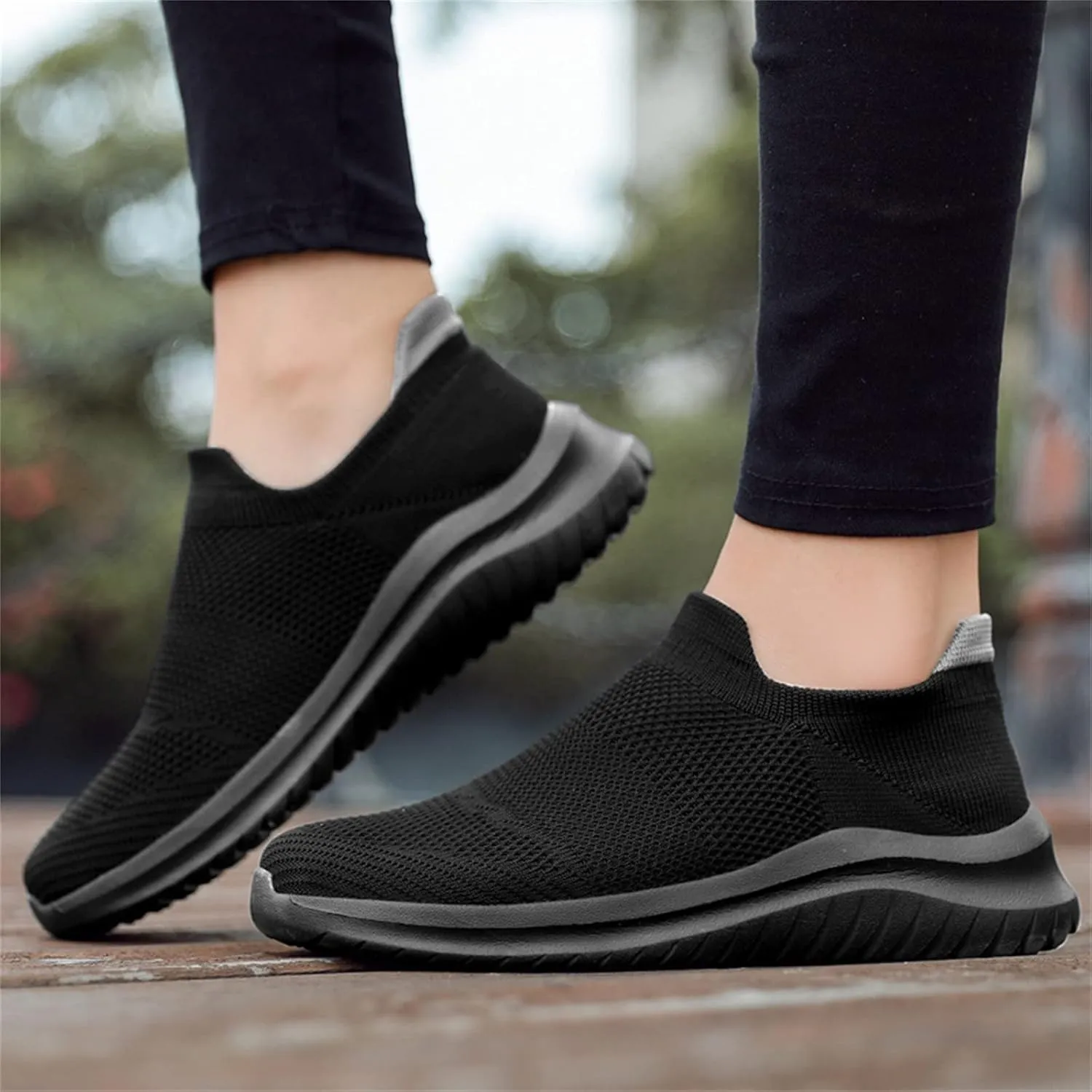 Women's Athletic Walking Shoes Slip On Casual Mesh Non Slip Work Shoes Women Arch Support Casual Dress Shoes White Sneakers Steel Toe Tennis Shoe Trainers Shoe