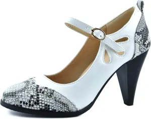 Womens Brown Retro Mary Jane Oxford High Heels Pumps Shoes for Women Teardrop Cutout Round Toe Pierced Strappy Oxfords Mary Janes High-Heel Pump Shoe