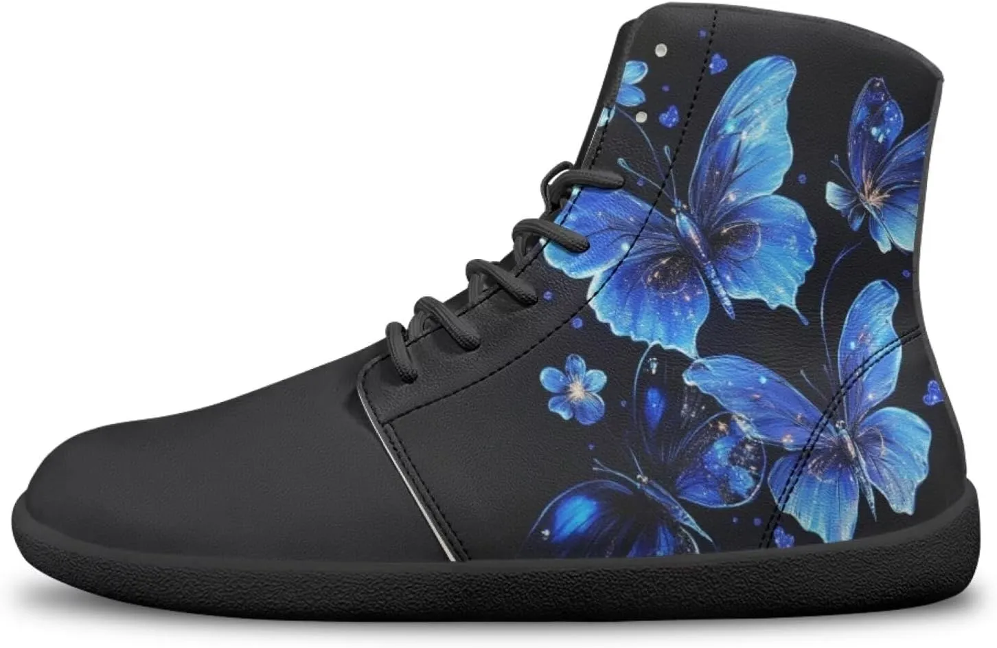 Women's Butterfly High Tops Walking Shoes PU Leather Running Sneakers Business Trainer Sneaker