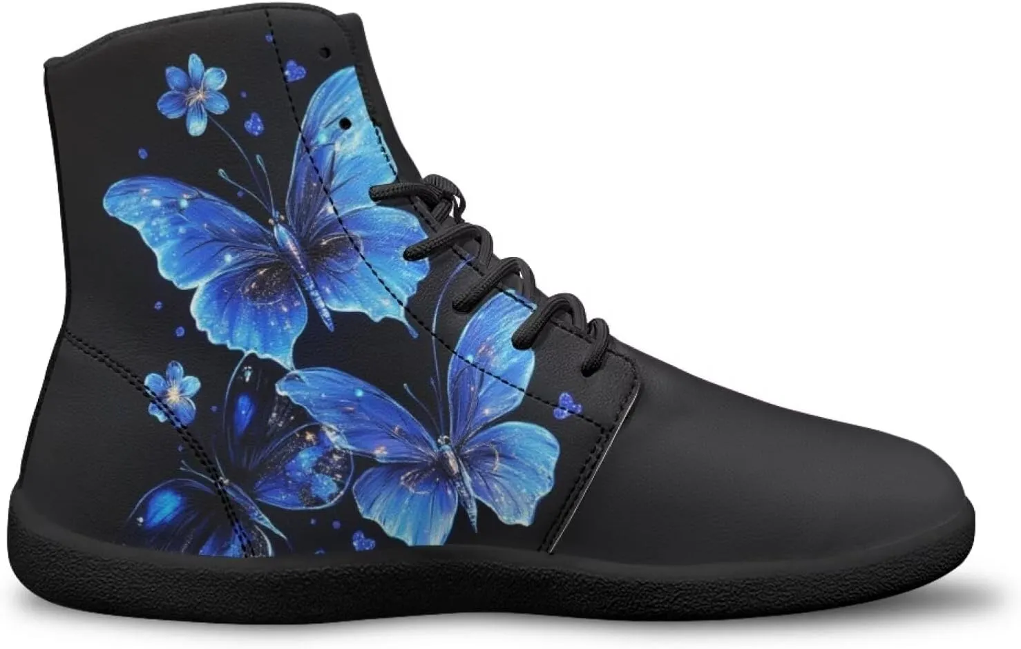 Women's Butterfly High Tops Walking Shoes PU Leather Running Sneakers Business Trainer Sneaker