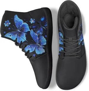 Women's Butterfly High Tops Walking Shoes PU Leather Running Sneakers Business Trainer Sneaker