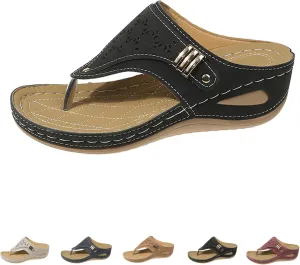 Womens Orthopedic Sandals Arch Support, Breathable Mesh Hollow Anti-Slip Sport Sandals, Orthopedic Flip-Flops Walking Sandals