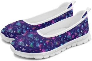Womens Slip on Walking Shoes Stylish Floral Casual Loafers Lightweight Comfortable Ladies Soft Travel Footwear SizeUS 6-11