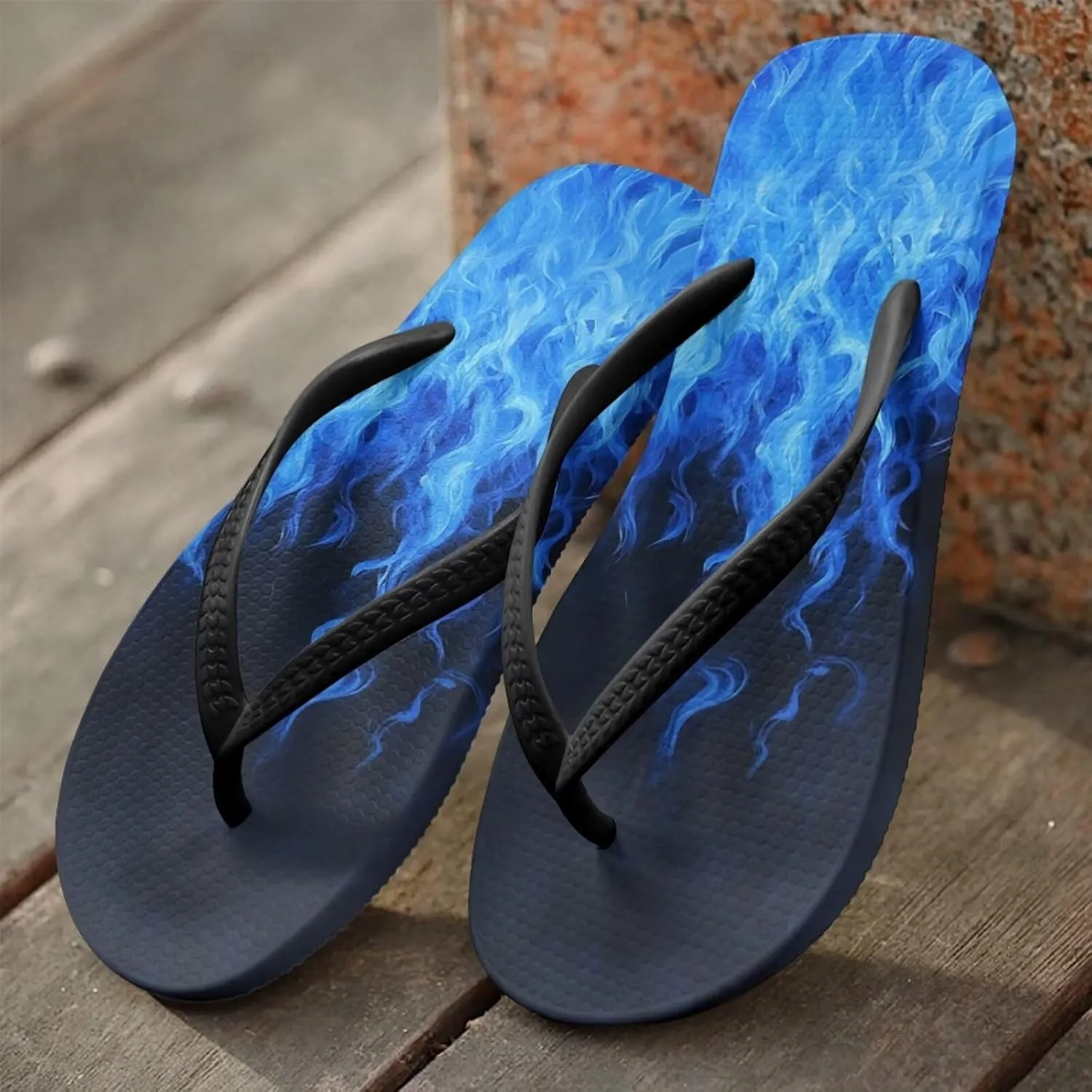 Womens Thong Flip Flop Flat Sandals Non-Slip Wide Width Beach Flip Flops Casual Bathroom Shoes