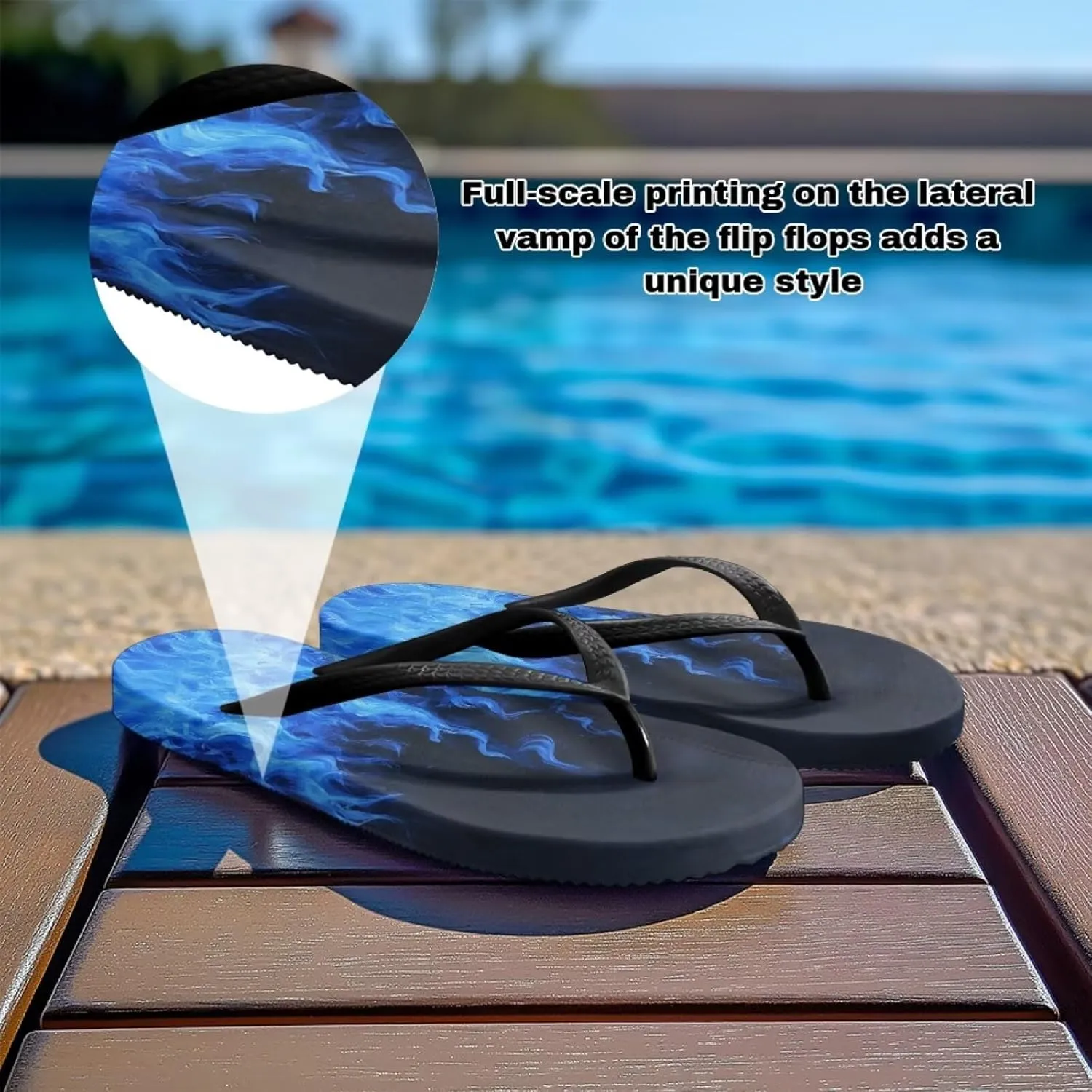 Womens Thong Flip Flop Flat Sandals Non-Slip Wide Width Beach Flip Flops Casual Bathroom Shoes