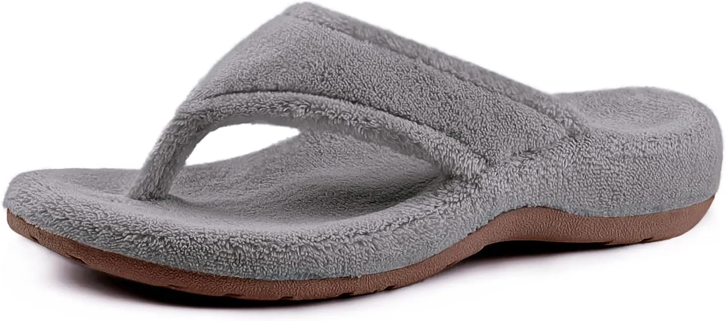 Women's Thong Spa Slippers with Arch Support Flip Flop House Slippers for Women Indoor and Outdoor
