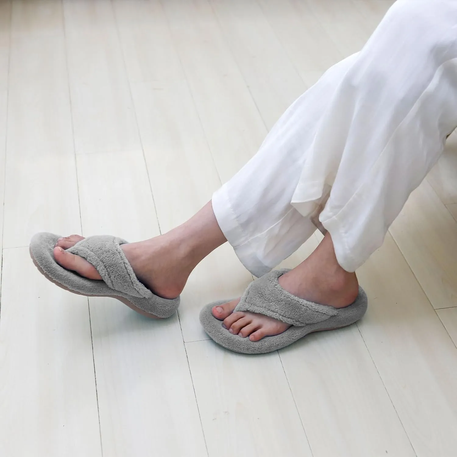 Women's Thong Spa Slippers with Arch Support Flip Flop House Slippers for Women Indoor and Outdoor