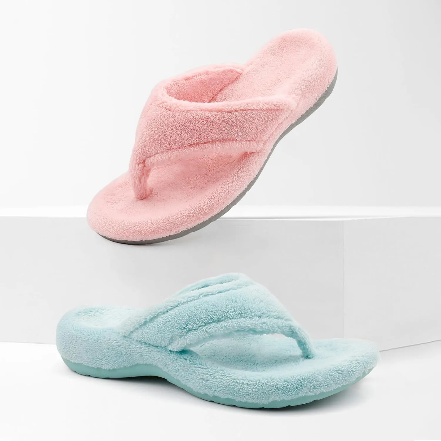 Women's Thong Spa Slippers with Arch Support Flip Flop House Slippers for Women Indoor and Outdoor