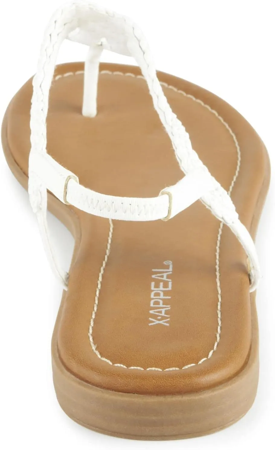 XAPPEAL Akia - Women's Braided Ankle Strap Gladiator Thong Flip Flop Sandals