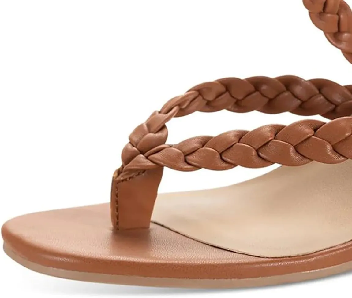 YDN Women Dressy Ankle Strap Flip Flop Square Open Toe Mules Slip On Sandals Braid Slippers Heart Shape Frosted Transparent Chunky Mid Heels Shoes Party Daily Size 4-15 US